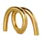 12" Gold Ceramic Abstract Rounded Loop Sculpture
